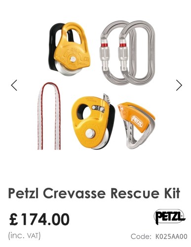 Petzl crevasse rescue kit - crevasse,