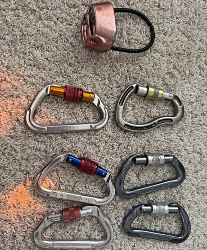 Set carabiners with atc - set,