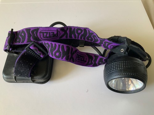 Vintage petzl headlight purple - petzl,